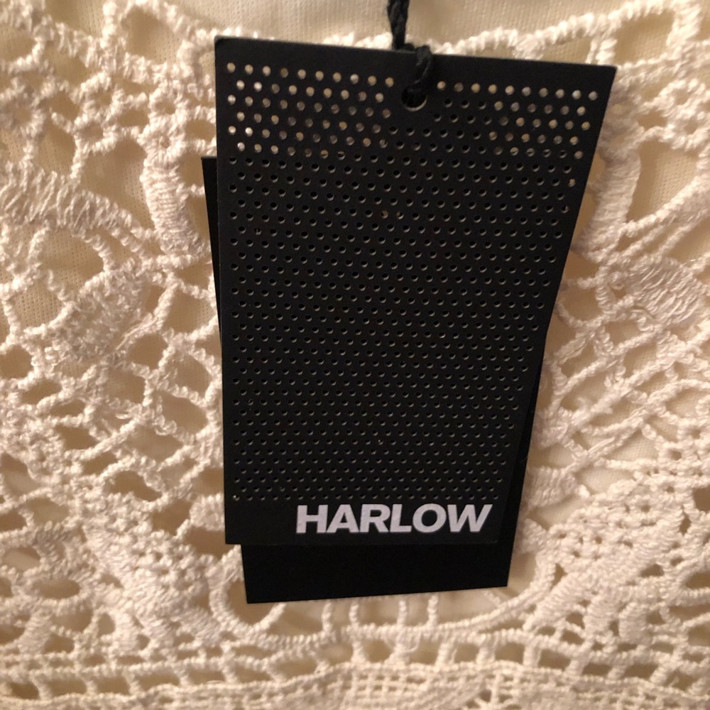 Harlow Cream Crochet Sundress with Black Tag Detail - Picture 3 of 6
